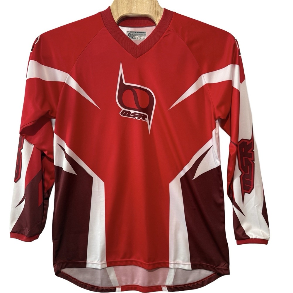 MSRMX Axxis Racing Jersey Size Large Motocross Shirt Red Top‎